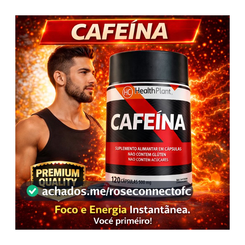 Cafeína 500 mg – 120 Cápsulas | Energia • Foco • Termogênico • Performance (Capixaba Ervas)