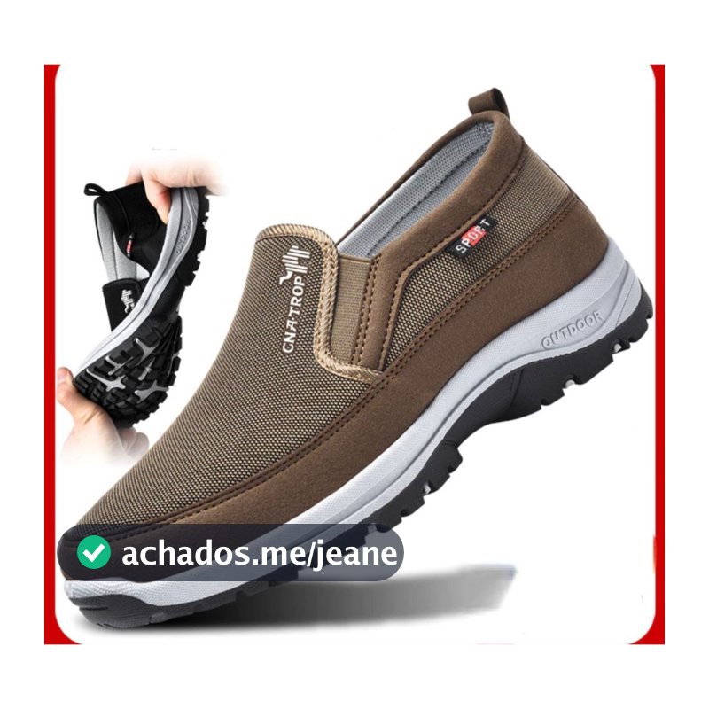 Tenis Sapatilha Masculino Casual Aquatico de Trilha Impermeável Com Solado Costurado E Elastico Ajustável