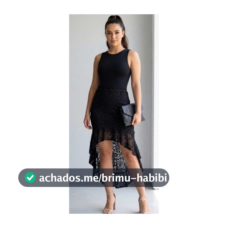 Saia Mullet em Renda Floral com Babado Assimétrico – Elegância e Movimento