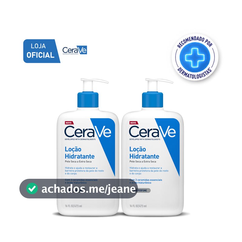 Kit CeraVe Loção Hidratante Corporal 2x 473ml para peles normais a secas