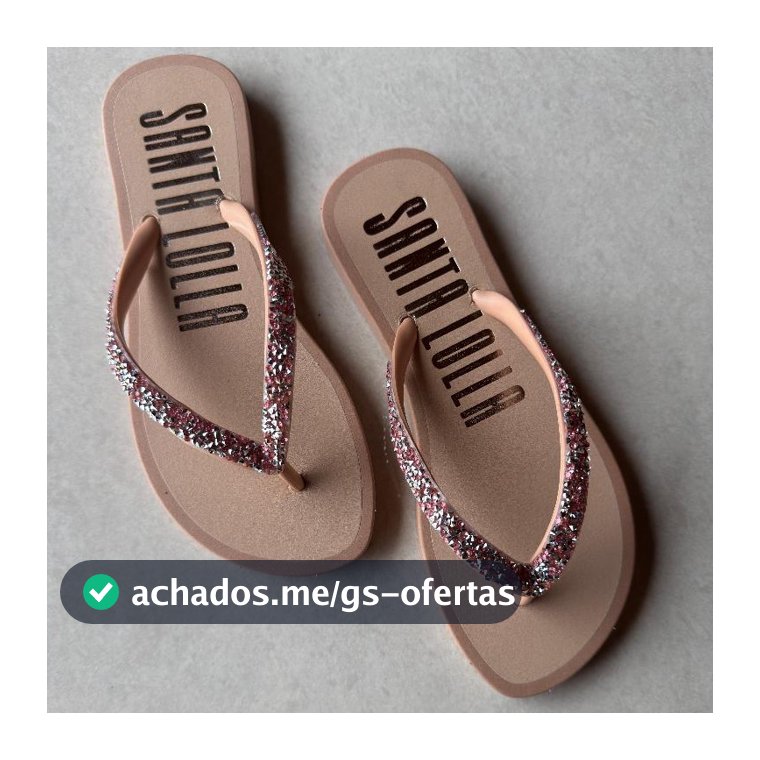 Chinelo Sandalia Santa Lolla Feminino Brilho Strass Pedraria Moda