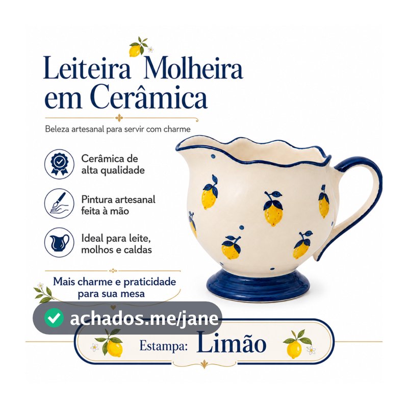 Leiteira Molheira Cerâmica Artesanal Jarra Mesa Molhos E Sopas Caldos Chocolate Quente Café Cozinha.