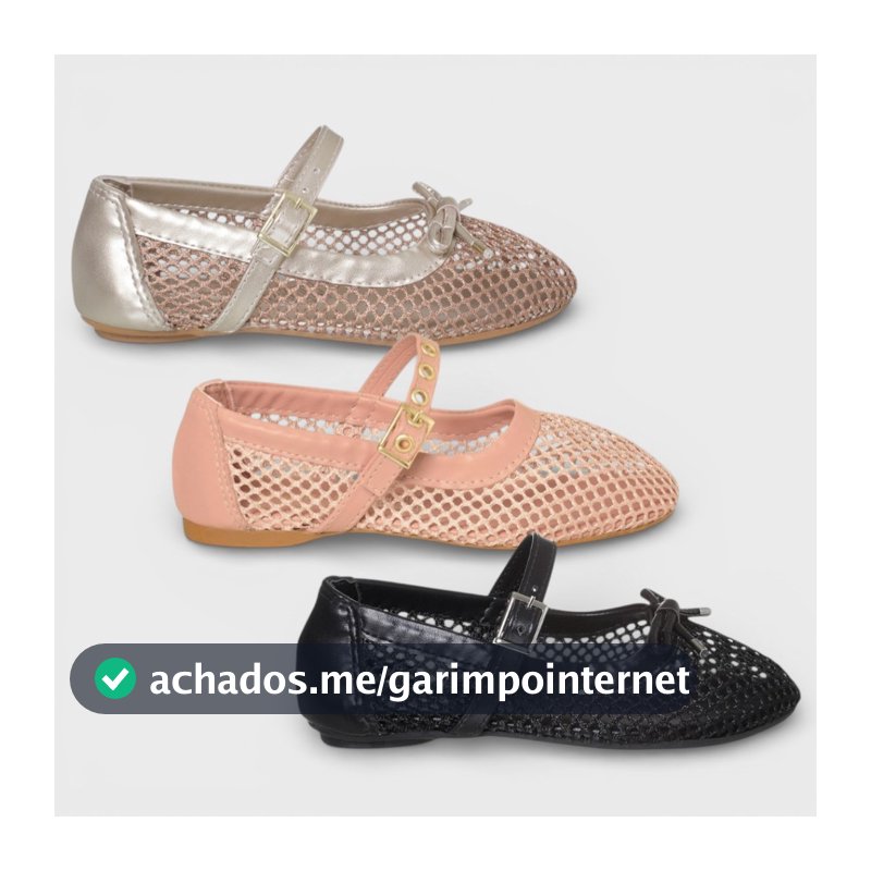 Sapatilha Infantil Feminina Em Tela Com Tira De Fivela Original Boneca Menina Blogueirinha