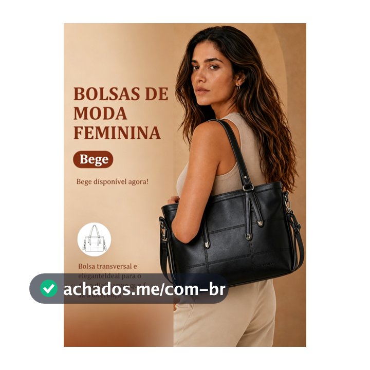 TOMI MITO Bolsa Casual Espaçosa com Zíper e Divisórias para Trabalho e Passeios  TM9181