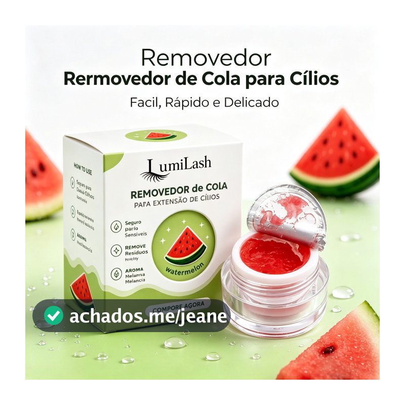 Removedor de Cola em Creme para Extensão de Cílios Aroma de Frutas Suave Sem Irritação