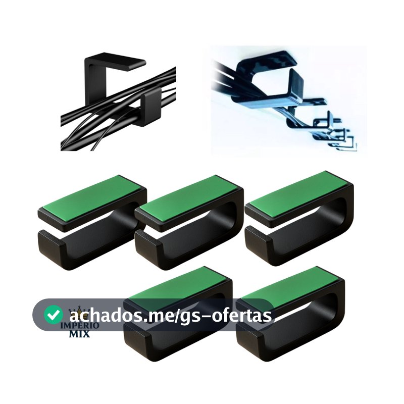 Organizador De Cabos para Esconder Fios Embaixo de Mesa Setup Gamer Resistente Organização