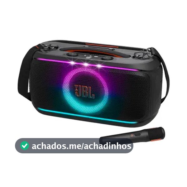 Caixa de Som JBL PartyBox On-The-Go 2, 100W RMS, Bluetooth Preto
