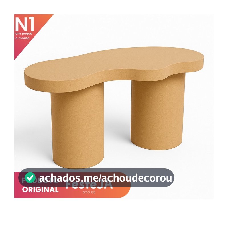 Tampo Pegue e Monte Orgânico MDF Cru 2 Partes Decorativo Festas Cenários Aniversários Eventos
