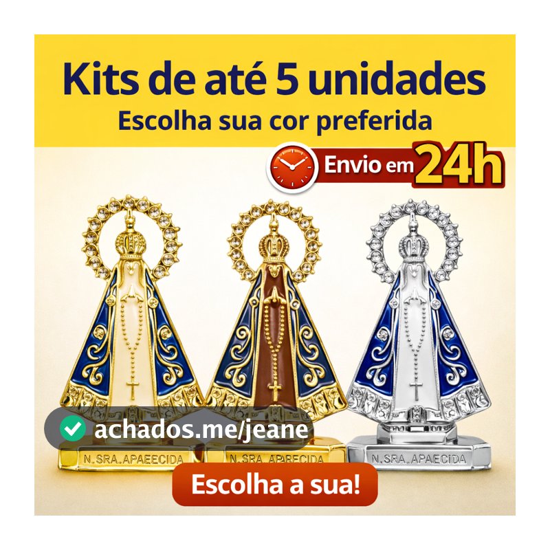 Enfeite Santinha Nossa Senhora Aparecida Imagem Para Painel De Carro Dupla Face