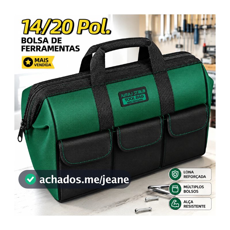 14/20 Polegadas Caixa de Ferramentas Profissional  - Bolsa de Armazenamento Multiuso para Ferramentas
