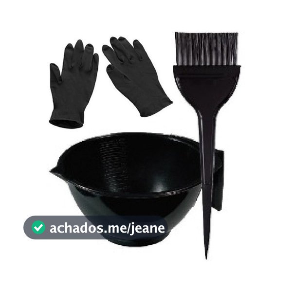 Kit P/ Tintura: 1 Pincel 1 Cumbuca 1 Par De Luva Nitrilica
