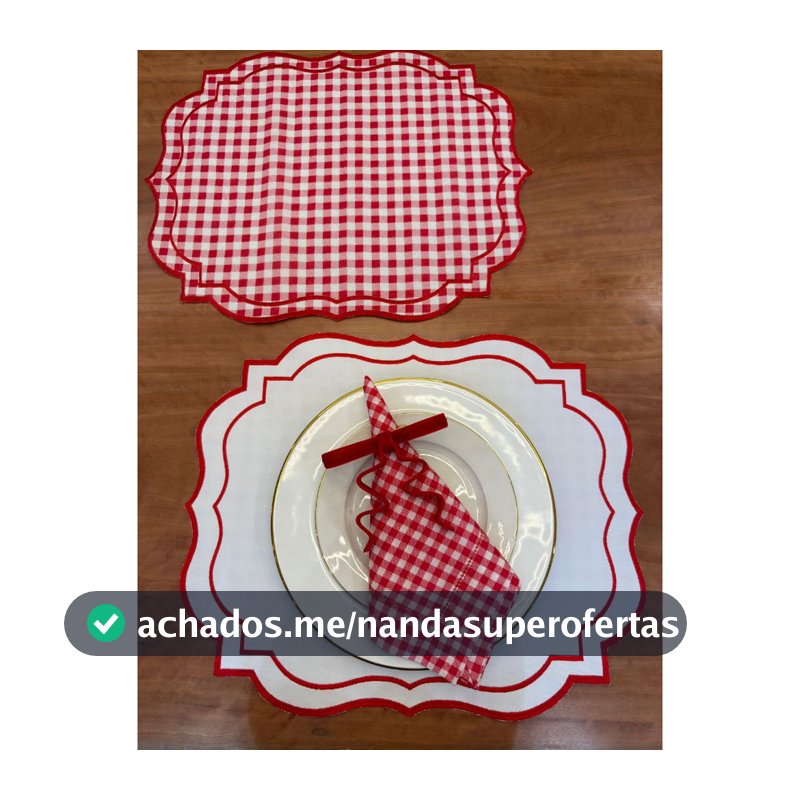 Lugar Americano Impermeável Face Dupla Xadrez Decoração Mesa Posta