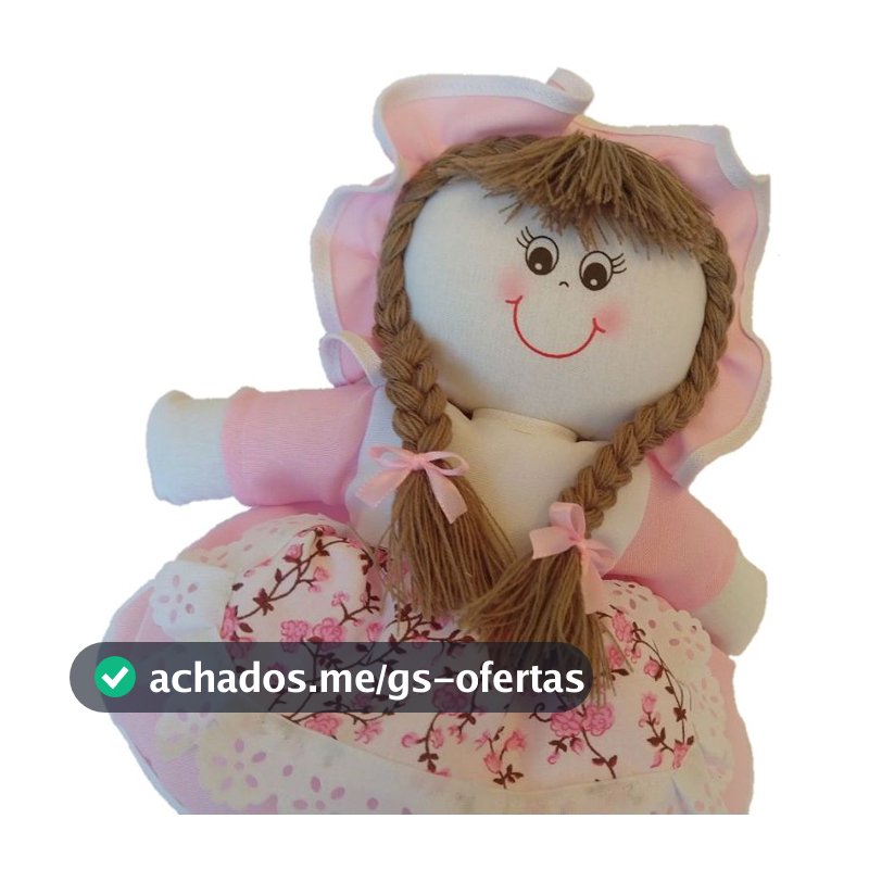 Boneca de Pano Artesanal 35cm Bonecas Gaia