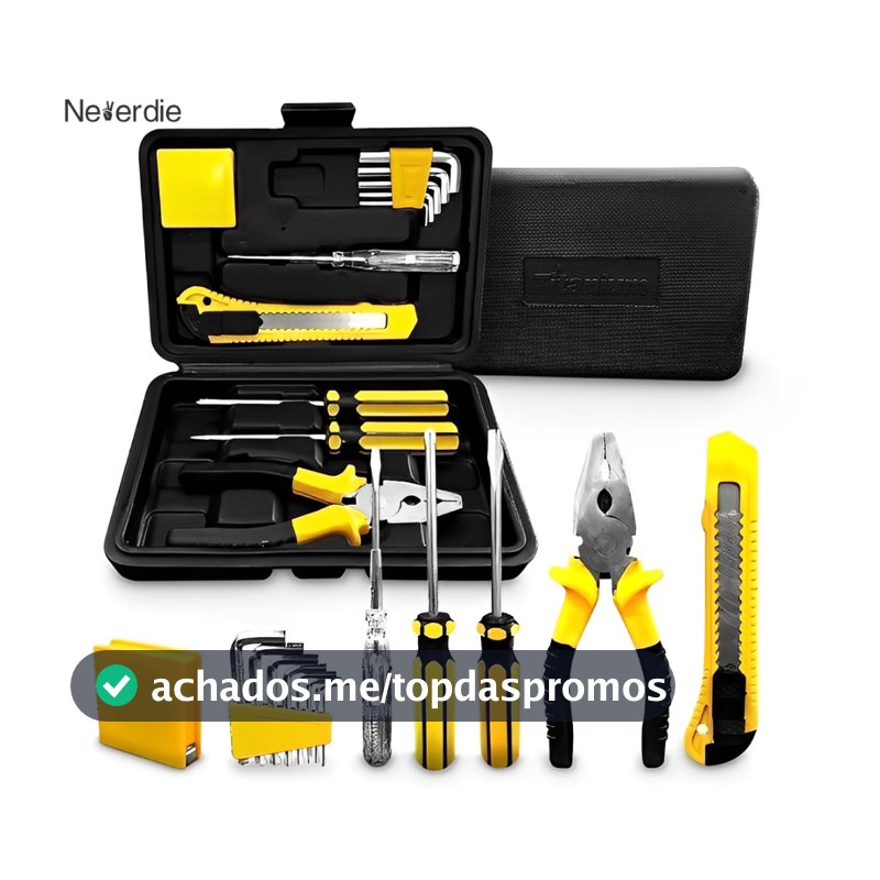 Kit Jogo De Ferramentas Com Maleta 12 Peças Titanium
