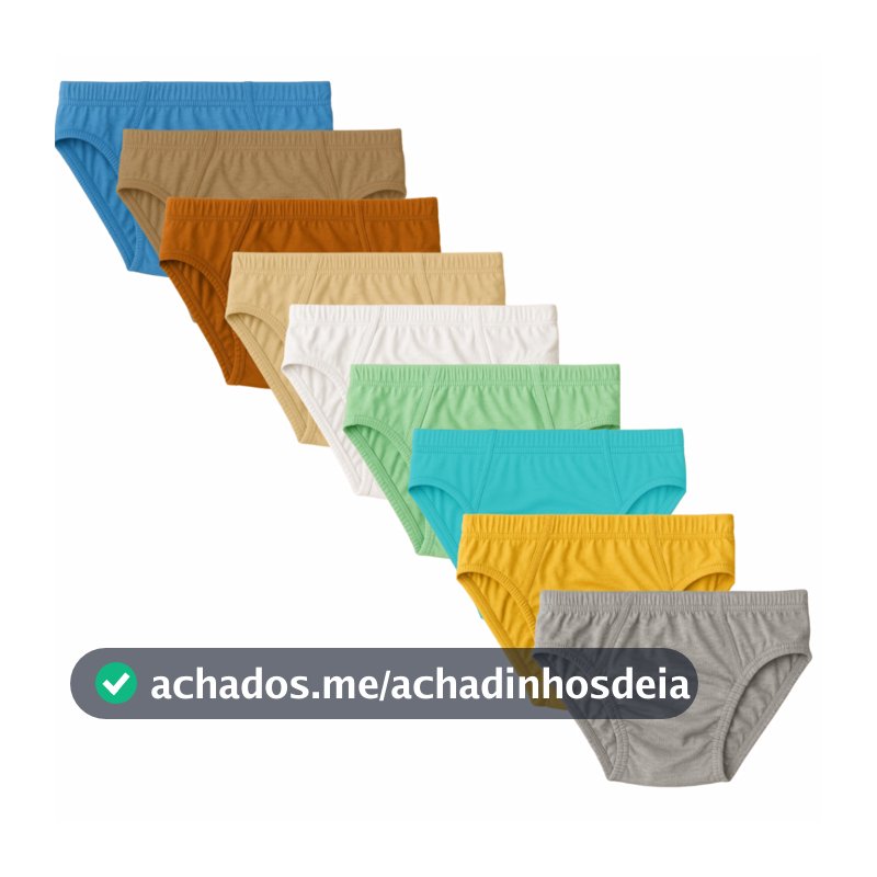 Kit 10 Cueca Slip Infantil Menino Para Criança De Algodão Revenda Preço Dúzia