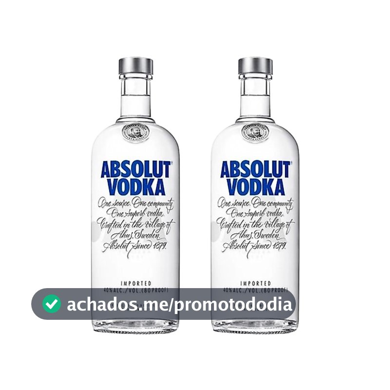 VODKA ABSOLUT NATURAL 1L KIT 2 UNIDADES