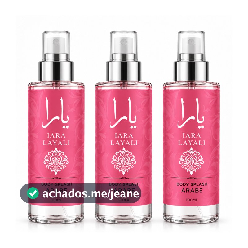 Body Splash Árabe Iara Layali Feminino 100ml | Perfume Oriental Feminino • Fragrância Luxuosa • Alta Fixação