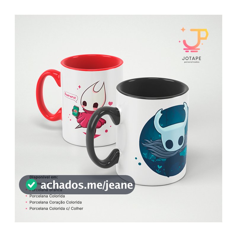 Caneca Personalizada Hollow Knight Silksong Knight Hornet Quirrel