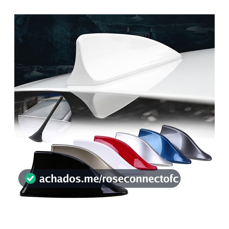 Antena Veículo Automotivo Shark Tipo Barbatana Tubarão Universal Esportiva Teto Carro Rádio AM FM