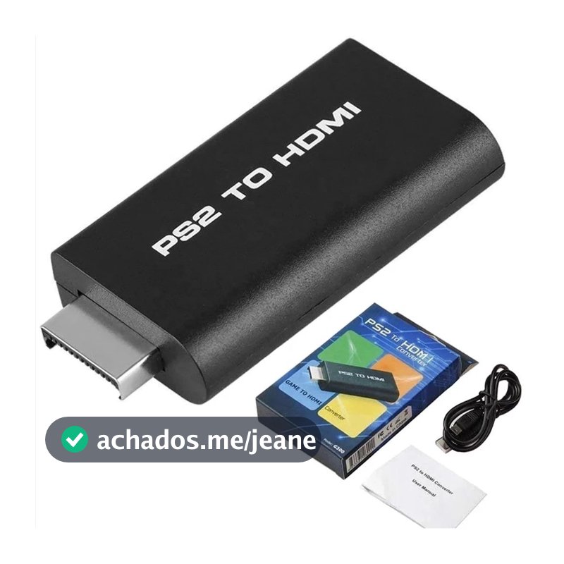 Adaptador conversor Ps2 Áudio e Vídeo Av para cabo de interface multimídia HD