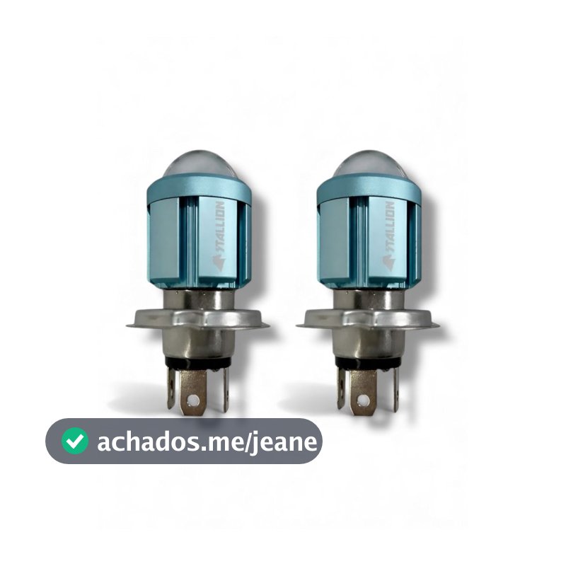2 Lâmpada Farol Xenon Projetor Led H4 Super Branca 6500k Chip Moto Carro Super Forte Plug And Play