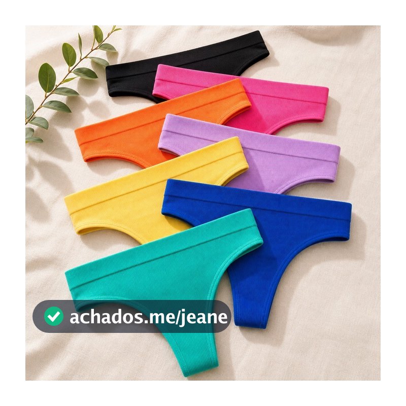 Kits Calcinhas Canelada Poliamida Premium Importada Fio ou Conforto