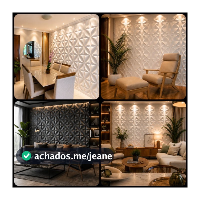 30 Placas 3D - Decoração para Parede - 50x50cm 7,5m²