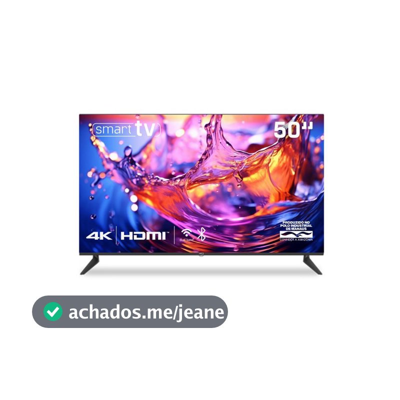 Smart TV HQ 50” 4K Bordas Ultrafinas Sistema Smart Design Slim - HQS50NKHM