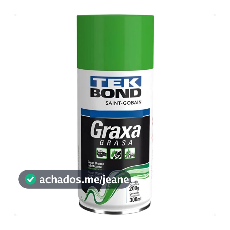 Graxa Branca Spray Lubrificante Multiuso Tek Bond 300ml