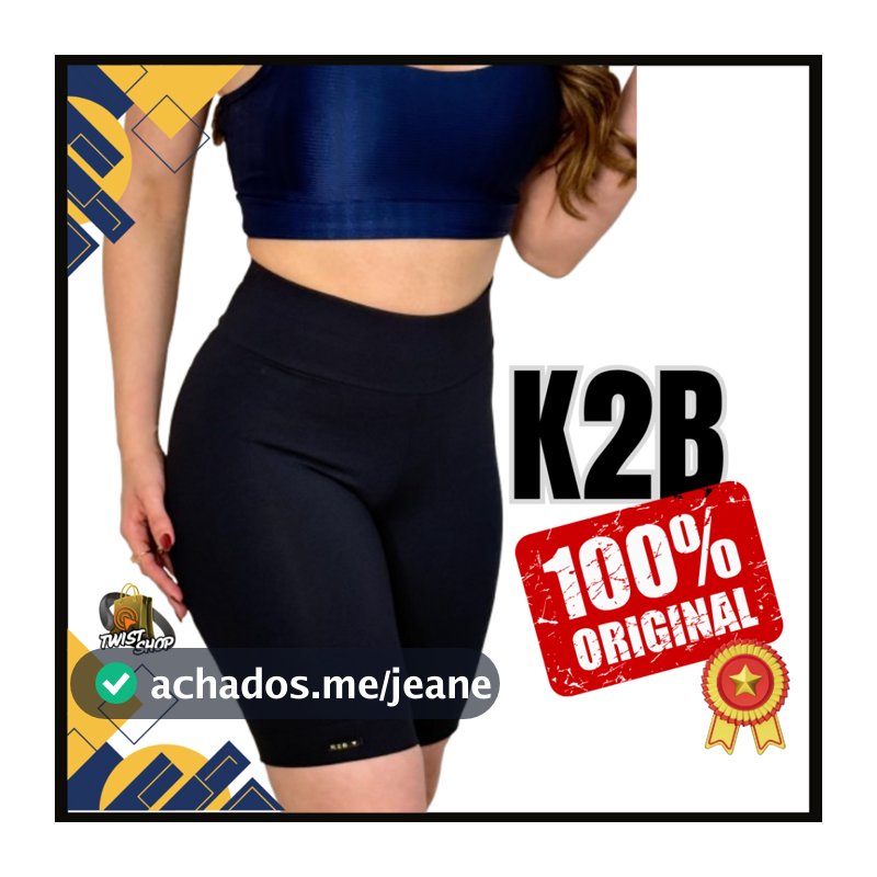 Bermuda correr K2B corrida Ciclista Fitness Feminina Poliamida tecido Grosso Cintura Alta Zero Transparência Plus size