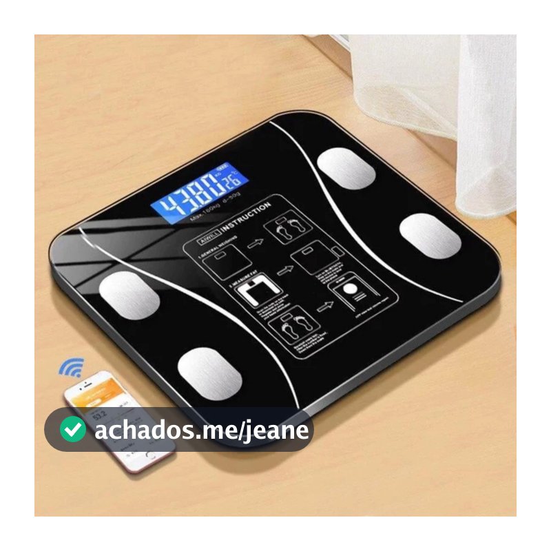 Balança Inteligente com Bioimpedância, App Integrado e Capacidade de até 180kg