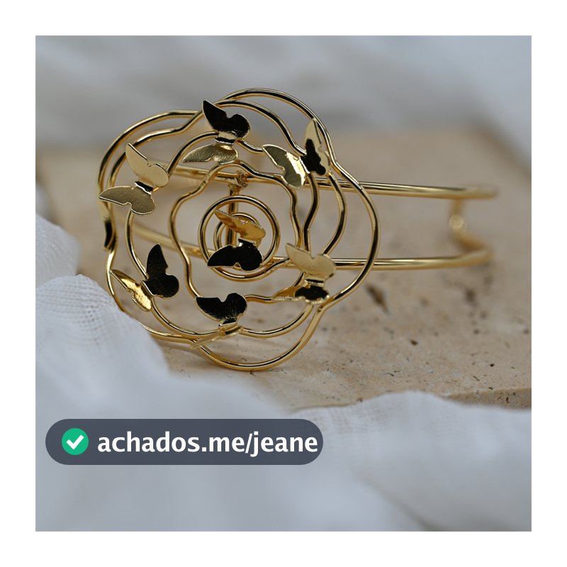 Pulseira Flores Super Linda Super Diferente Feminina Bracelete Feminino