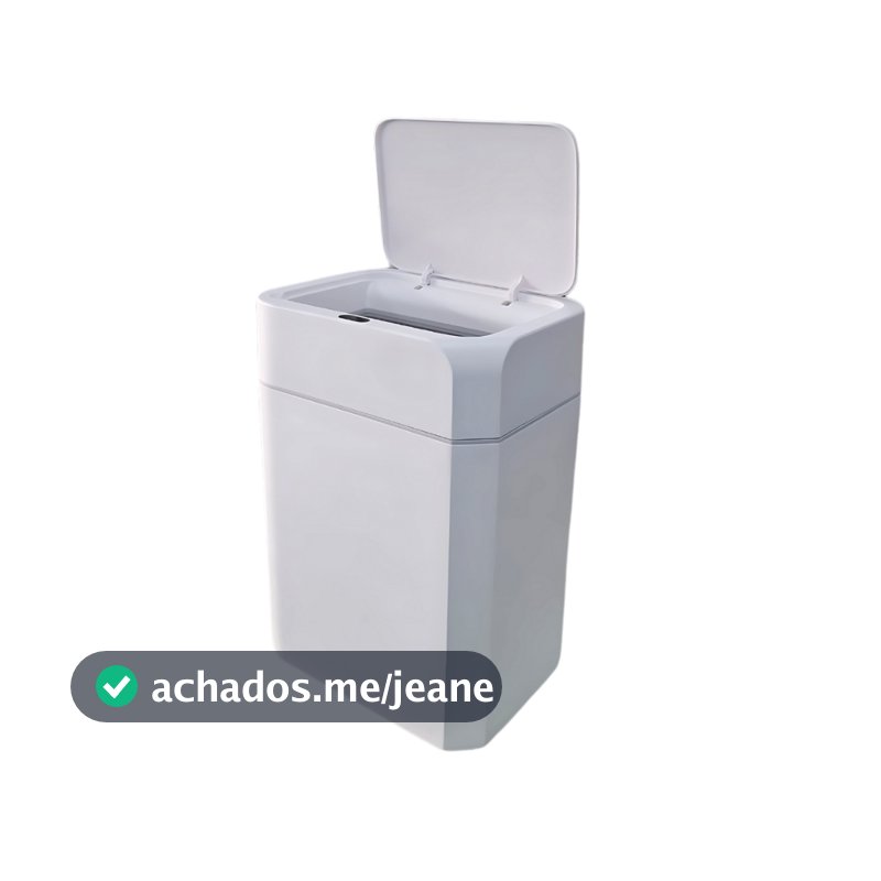 Lixeira Automática com Sensor 16L Branca NKF Lixeira Automática 16L para Banheiro e Cozinha