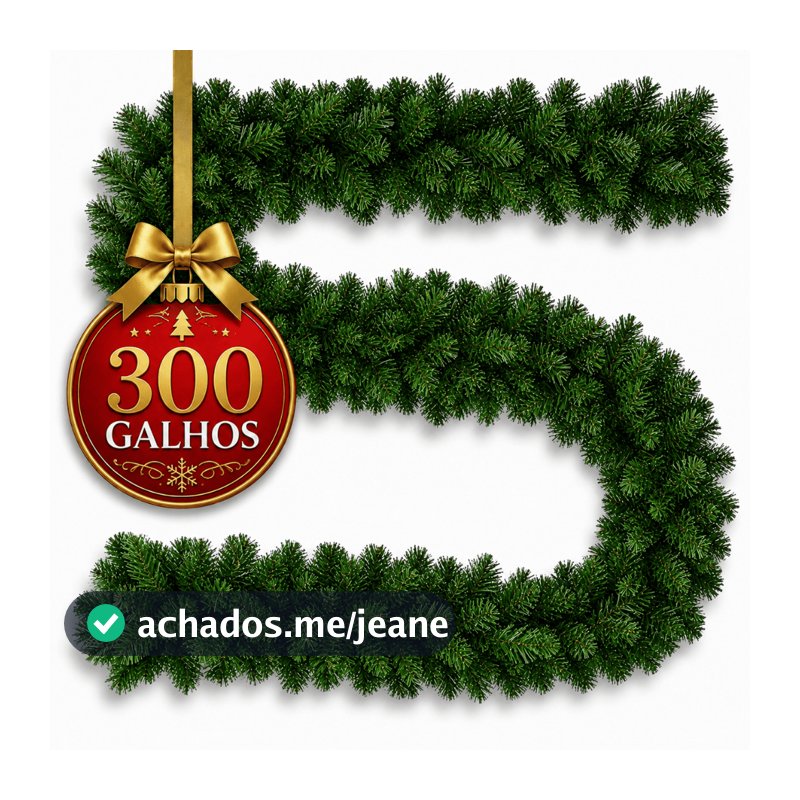 1pçs Festão Aramado Grosso 2,70m 300 Galhos Flexível Enfeite Natal Luxo