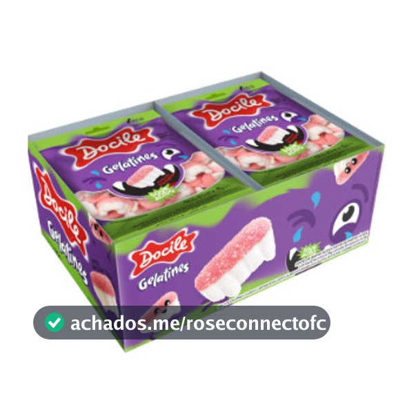 Bala Docile Gelatina Minidente Vampiro Com 12 Unidades De 15gr Acido