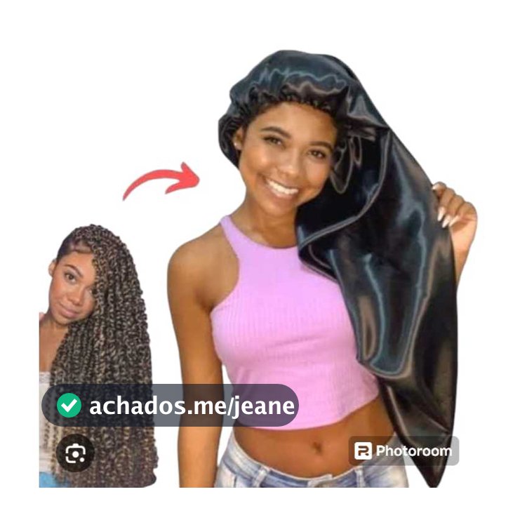 TOUCA DE CETIM LONG GIGANTE BOX BRAID DUPLA FACE COM REGULAGEM