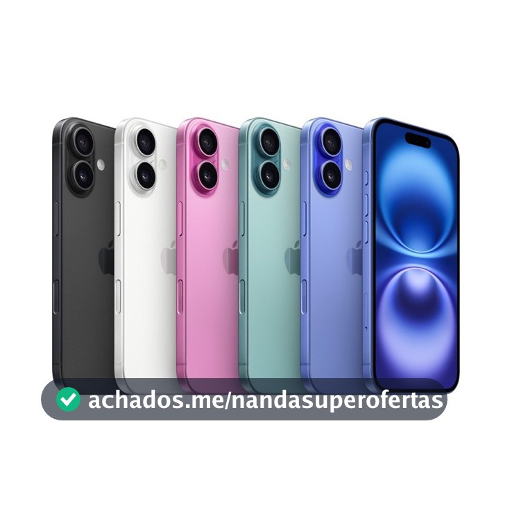 Celular iPhone 16 128GB e 256GB Original Novo Lacrado Envio Imediato e Nota Fiscal