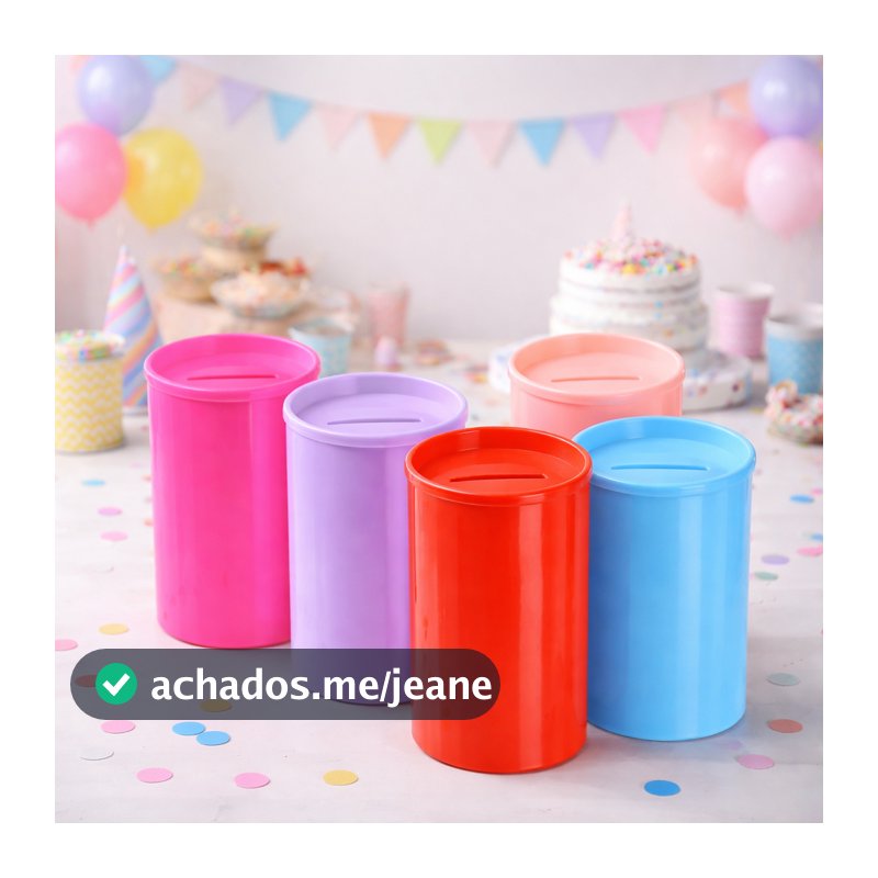 30_ Cofrinho Plástico 9,5x6 Cm Lembrancinha Cofre festa de aniversario, cofrinho personalizar