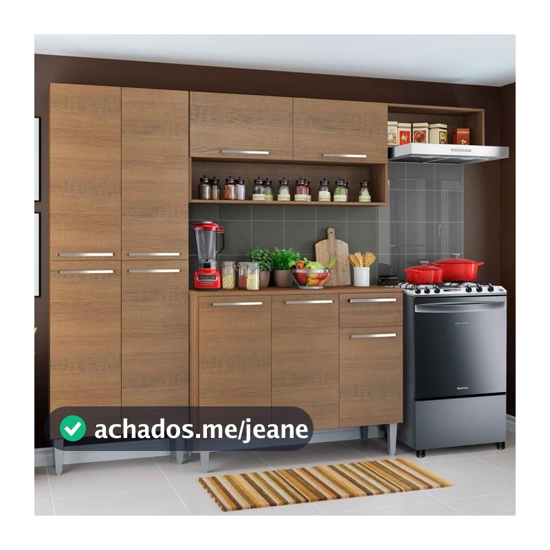 Armário de Cozinha Compacta Rustic Emilly Top Madesa