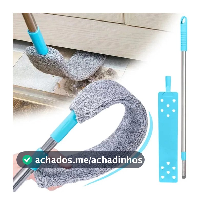 Espanador de Pó Mop Limpa Poeira Flexível Retrátil Limpador Lugar Estreito de Aço Plástico Poliéster