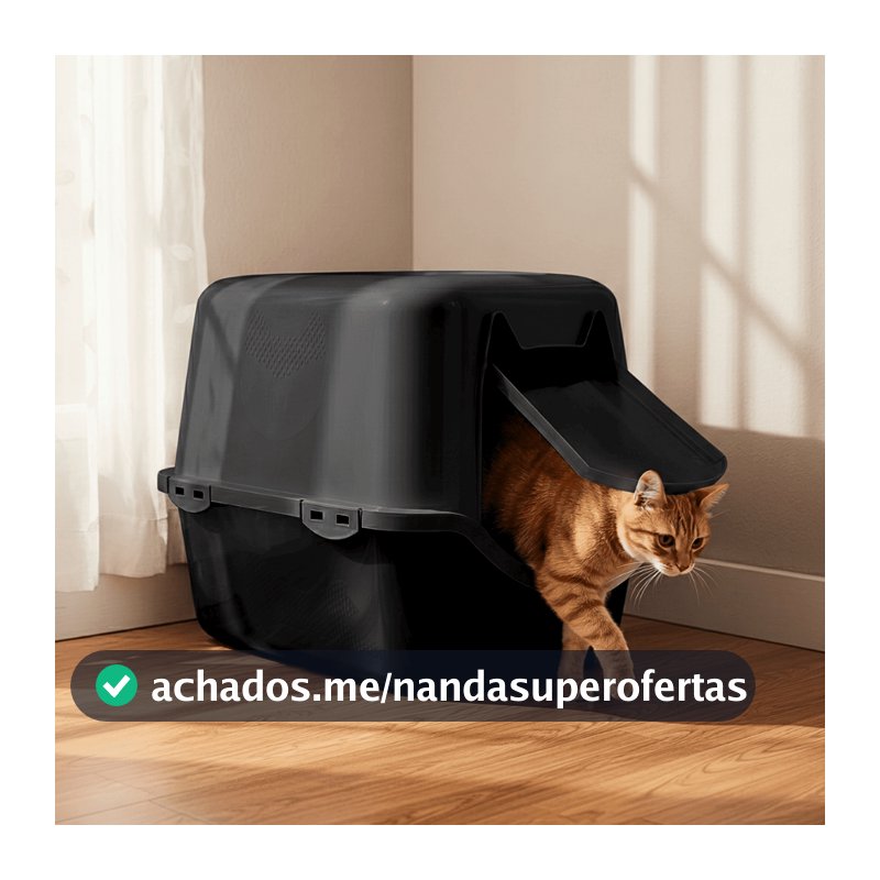 Caixa Areia Fechada Banheiro Toalete Sanitário Gato Antiodor Durapets