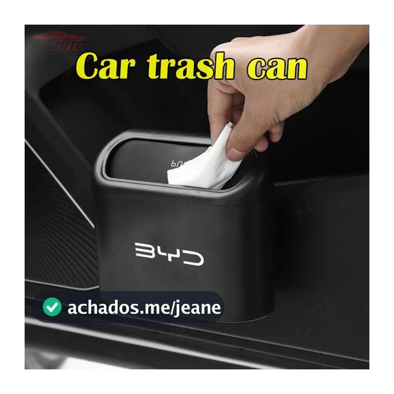 Lixeira Tipo Flip Montada Em Carro BYD ABS Caixa De Armazenamento Suspensa Para Atto 3 Dolphin