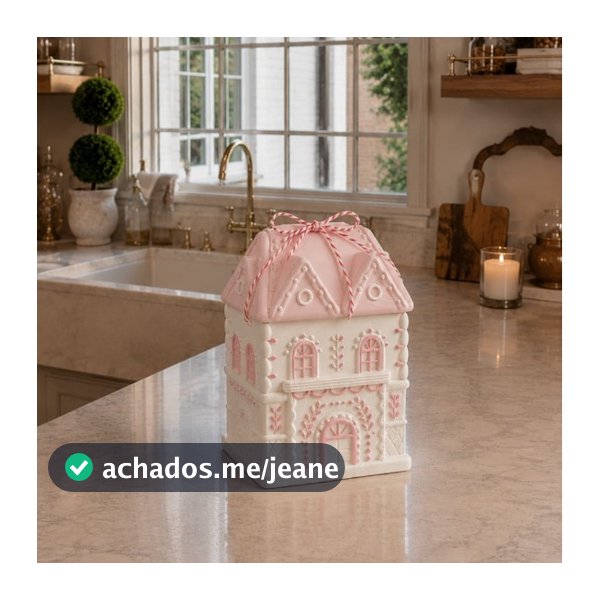 Casa ginger P - Doce Abraço - Bomboniere em Gesso para Decoração cozinha, Prateleiras em geral.