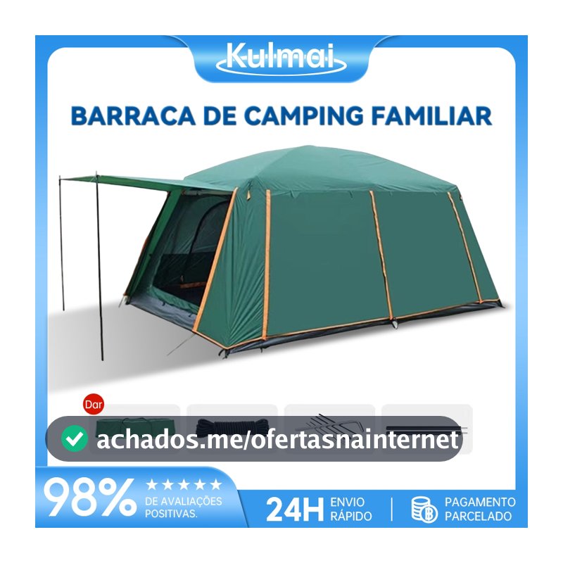 Barraca Camping Acampamento8-12 Pessoas Impermeavel 4000mm Barraca Familiar Grande 330210185cm