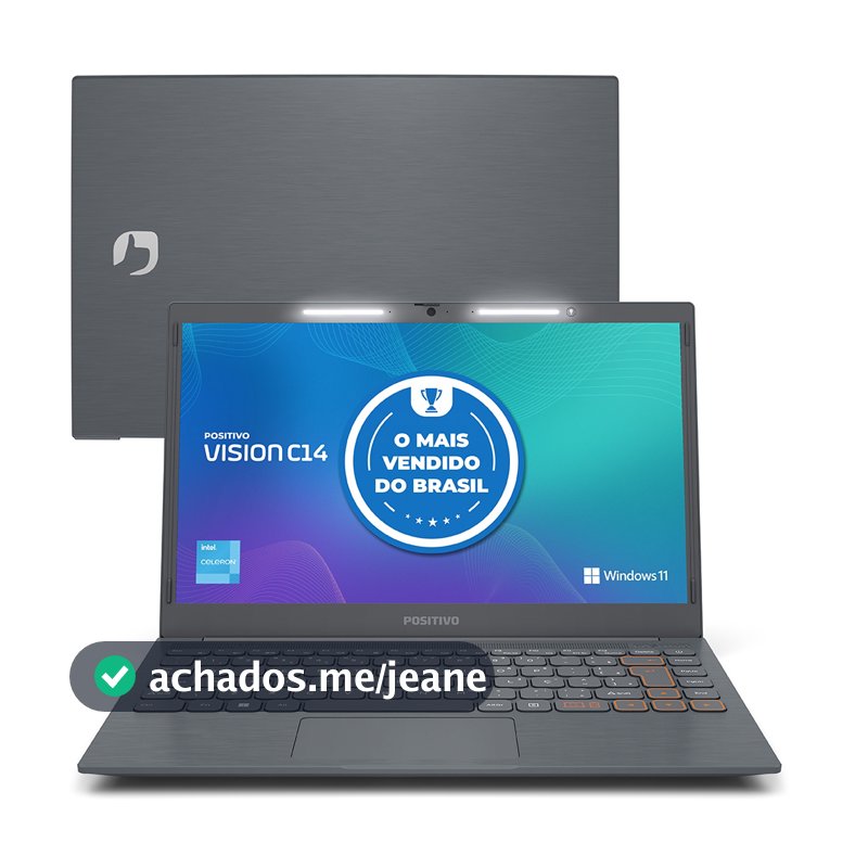 Notebook Positivo Vision C14 Lumina BAR Intel Celeron N4500 Windows 11 Home 8GB RAM 128GB eMMC 14"