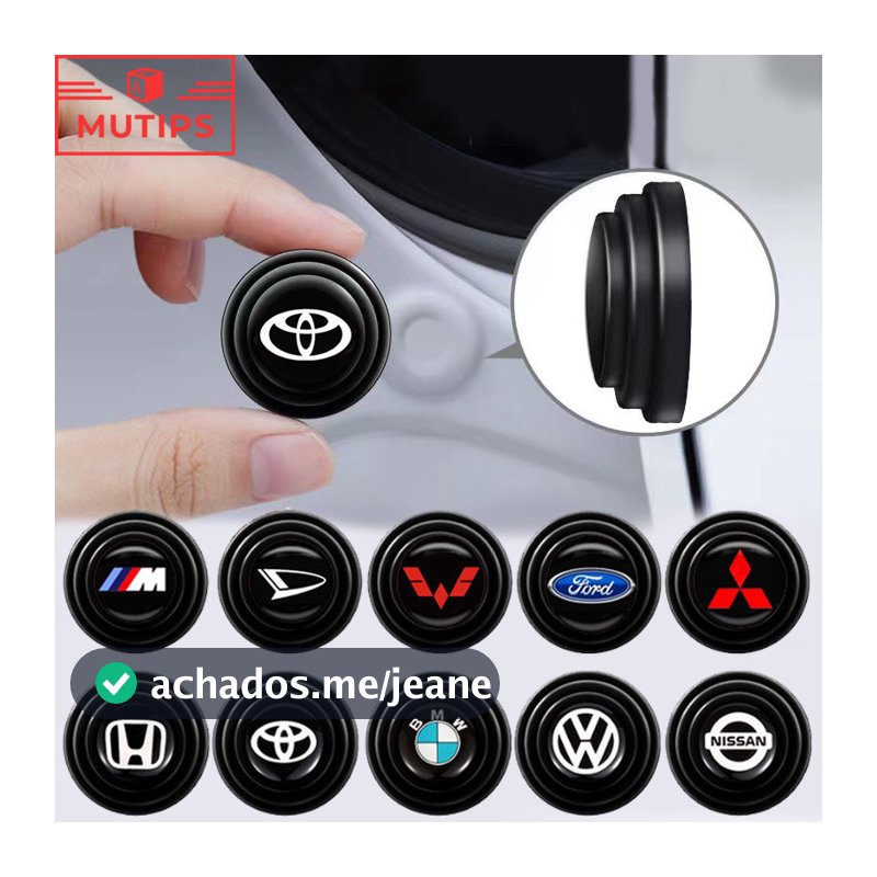 4/10 pces Almofada De Silicone Anti-Colisão Fechamento Da Porta Do Carro Proteção Choque Adesivos Tampão Silenciosos À Prova De Som Acessórios Automotivos