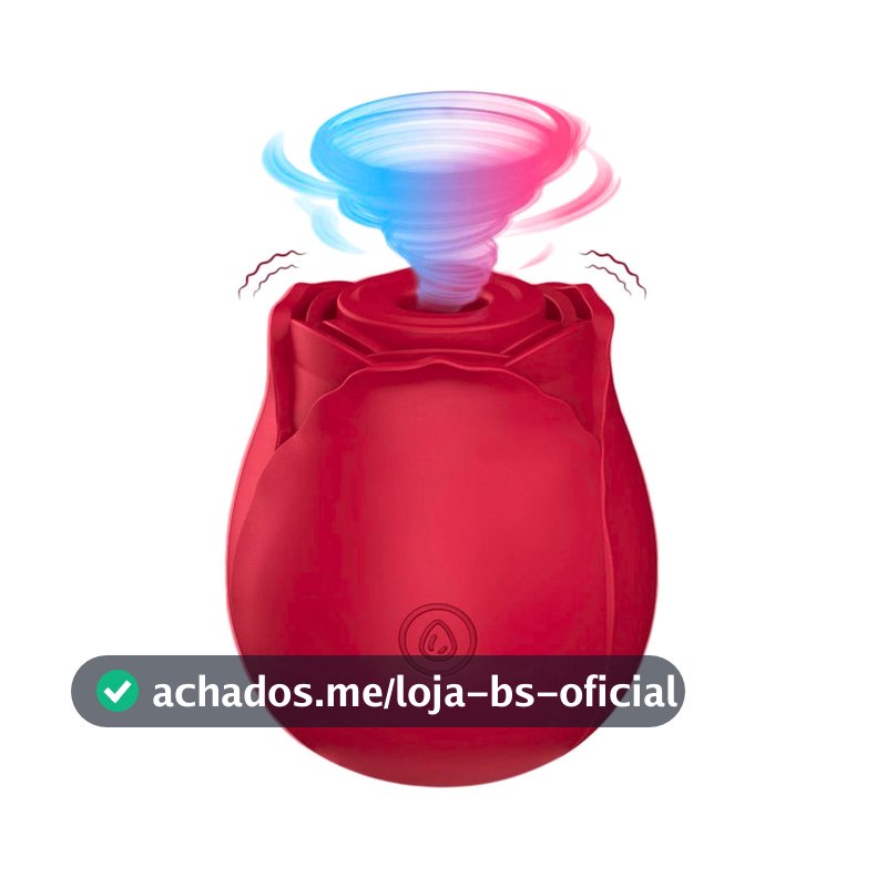 Vibrador Sugador de Clitóris Recarregável em Formato de Rosa
