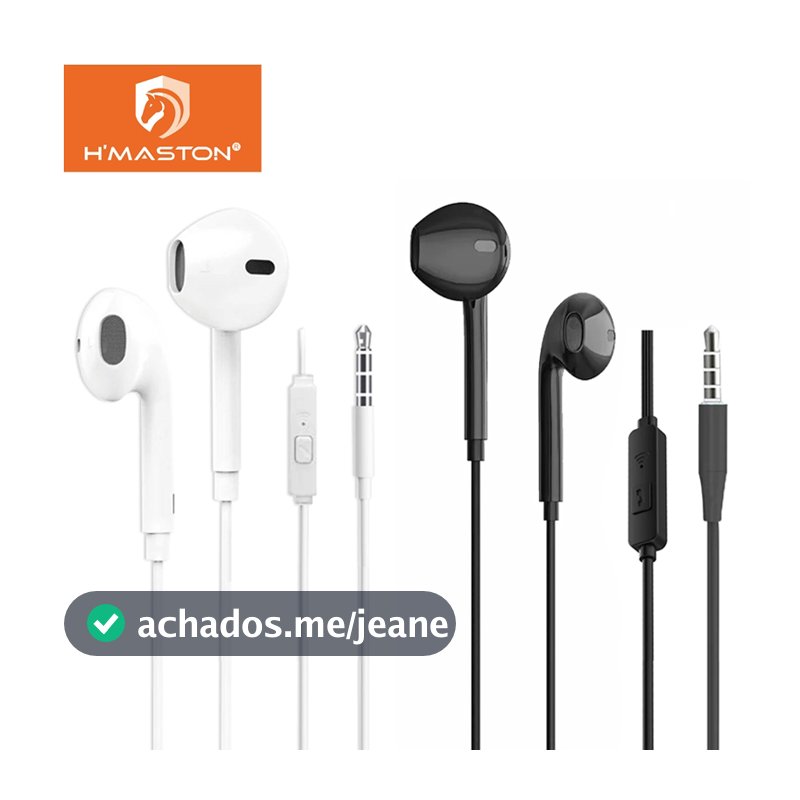 Electro Nest Fone De Ouvido Com Fio 3.5mm Intra-Auricular Estéreo Baixo Microfone Fone EJ-30