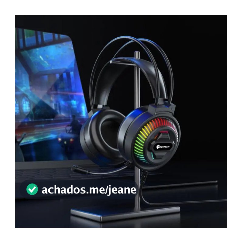 Headset Gamer Delta F7140 Com Microfone Boom Ajustável USB RGB Graves Aitek