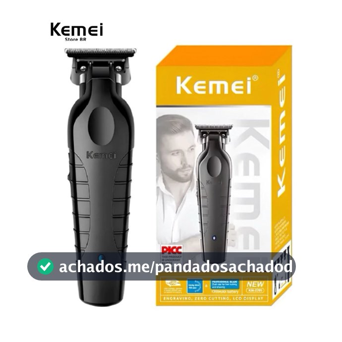KEMEI 2299 Aparador de cabelo lâmina ajustável, profissional , USB , cortador para cabelos KM 2299 Bivolt